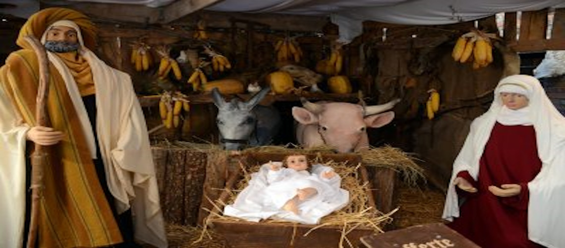 representation of the traditional nativity scene in the San martino quarter of Gubbio - Gubbio.